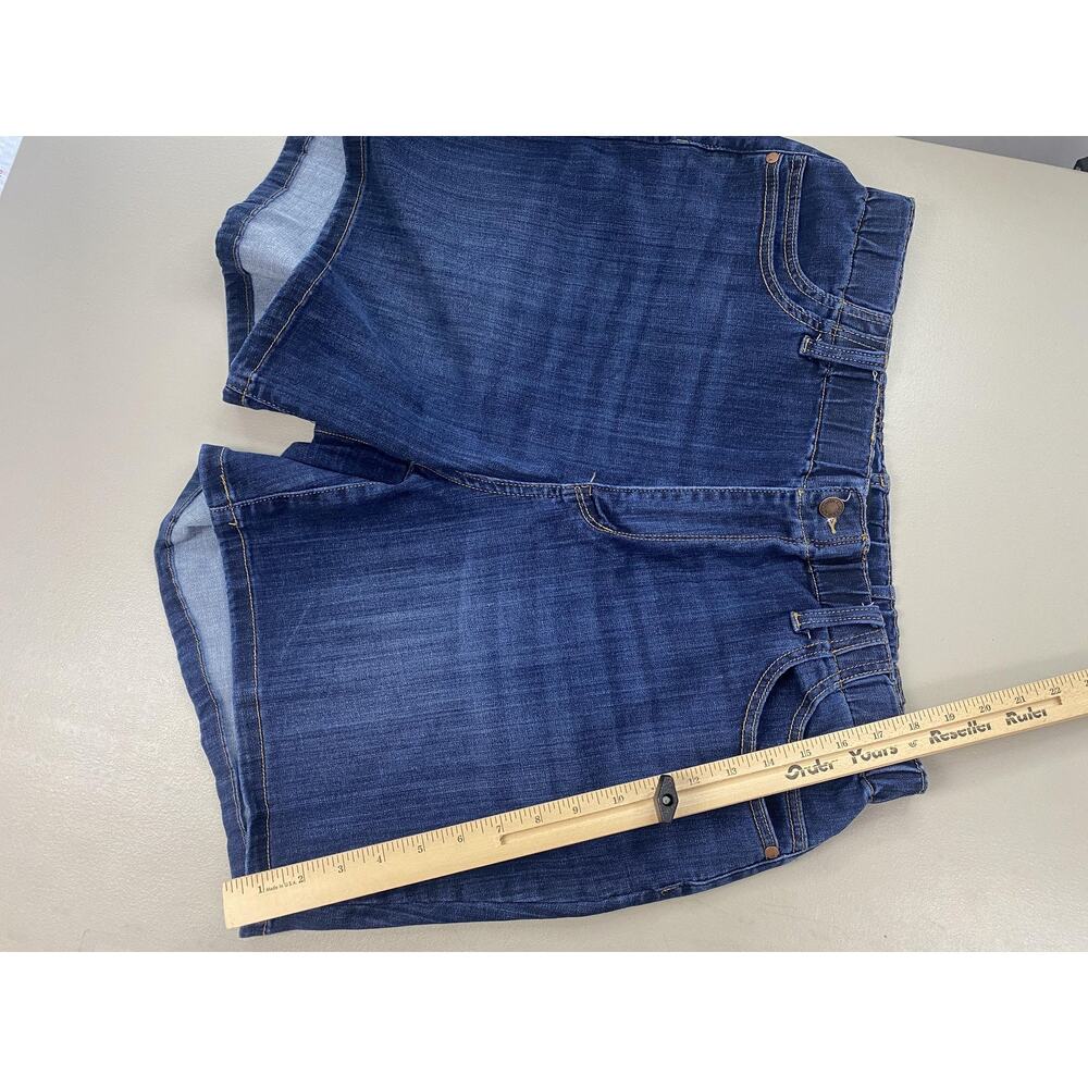 Judy Blue Denim Shorts 2X Mega Stretch Elastic Waist Blue Jean Dark JB150275 7"L - Picture 6 of 12